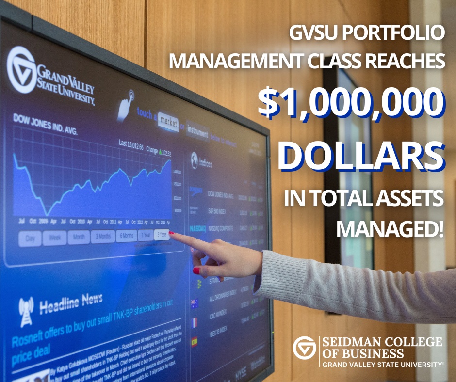 GVSU Portfolio Management Class Surpasses $1 Million in Assets